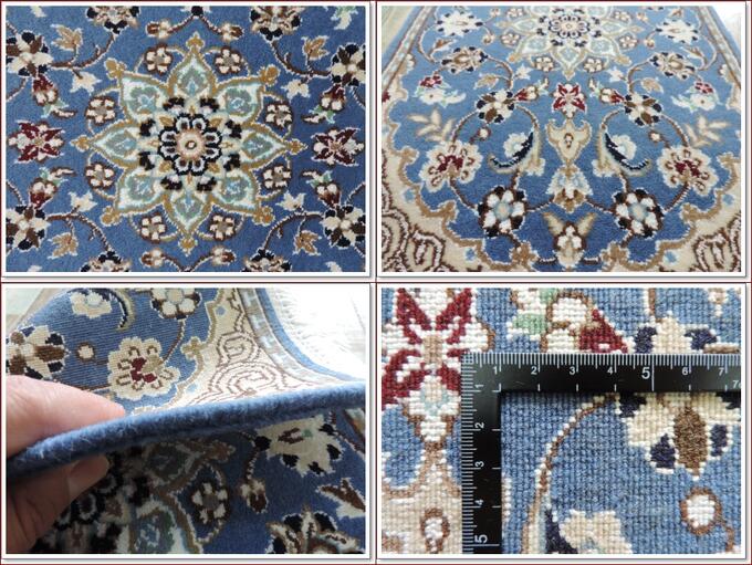 ペルシャ絨毯 カーペット 玄関マット ウール＆シルク 手織り 高級