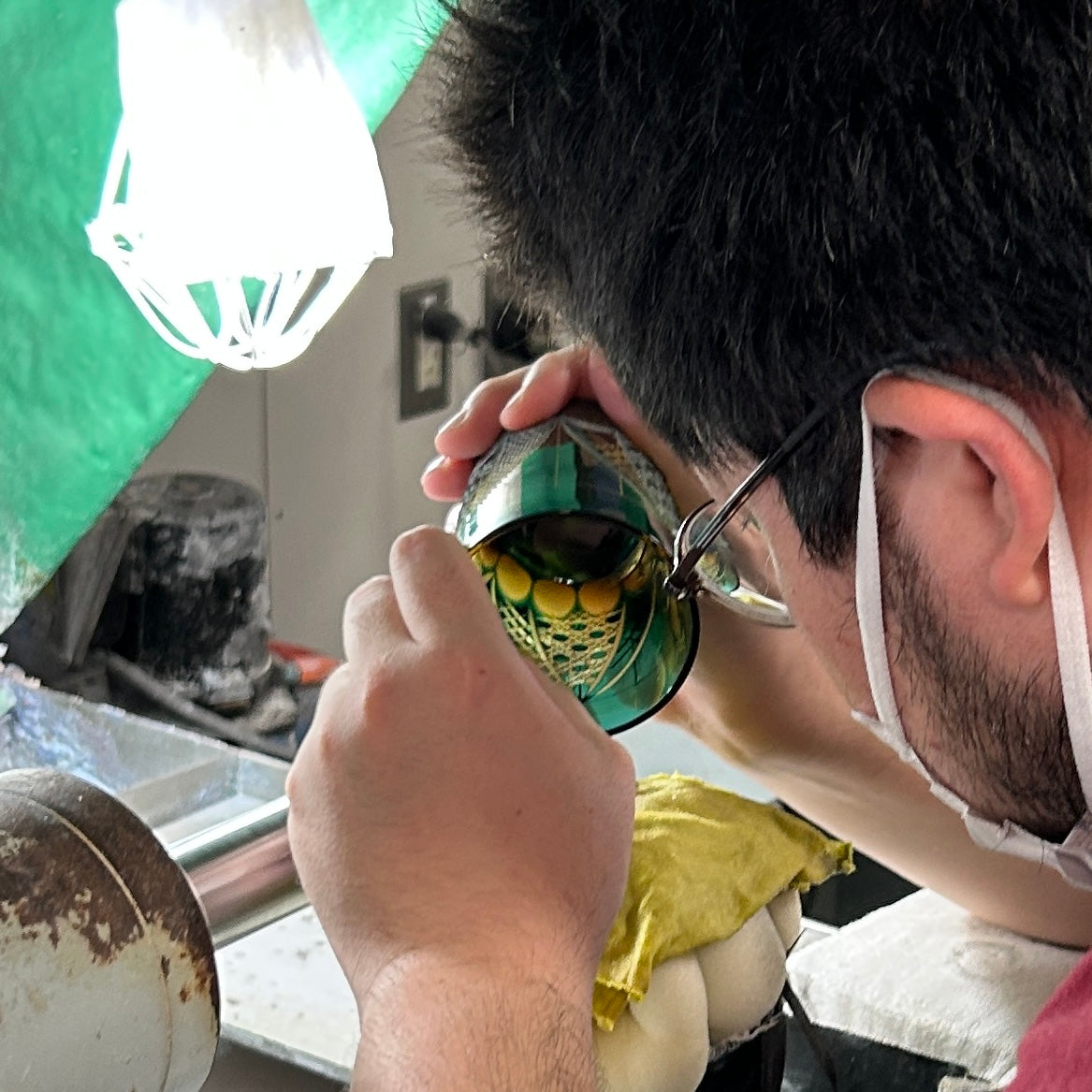 綾ガラス グラス | 綾切子 オールドファッション | 金赤 | グラス