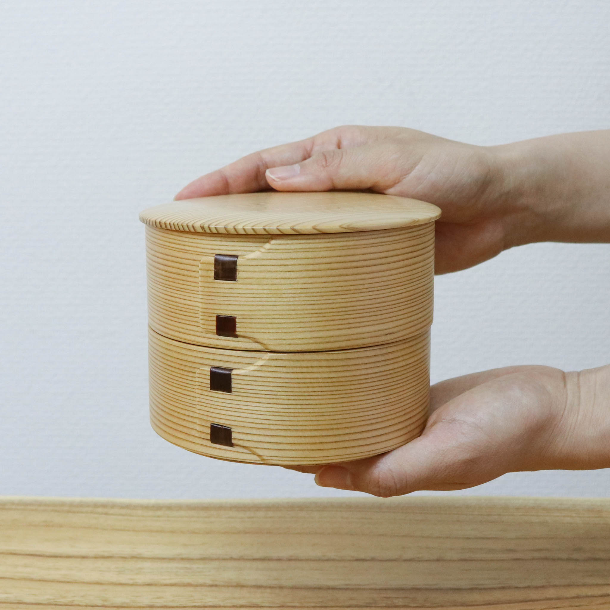 廃番】大館曲げわっぱ 弁当箱 | 秋田杉 | 丸二段姫子重