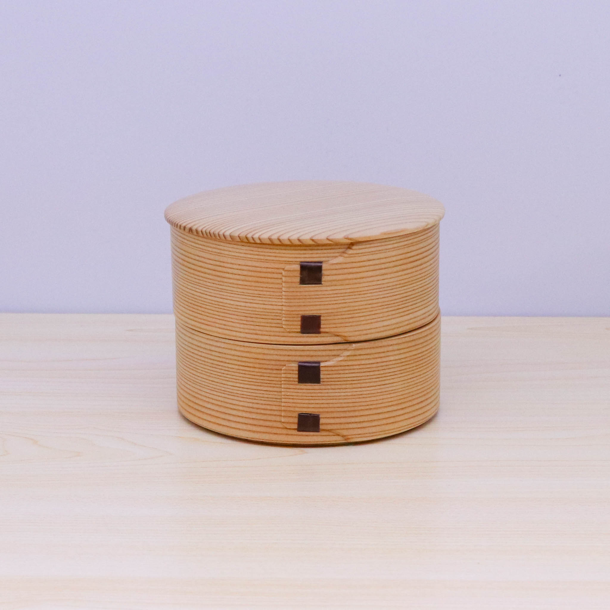 廃番】大館曲げわっぱ 弁当箱 | 秋田杉 | 丸二段姫子重 | 大館工芸社