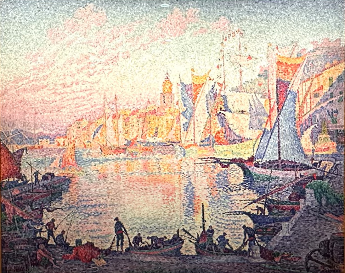 サン=トロぺの港】フランス新印象主義画家-ポール・シニャックー国立