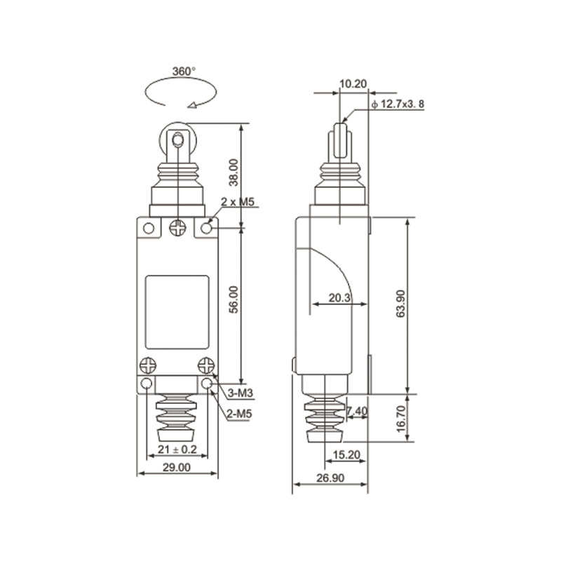 JG - XZ-8111 Limit Switch Vertical Push Rod | JIGO Limit Switch - JIGO