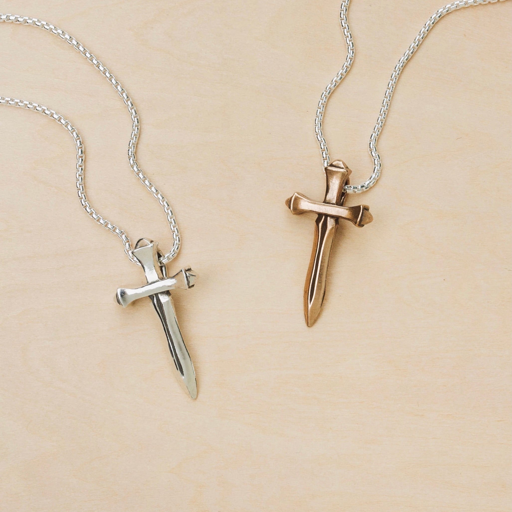 Sword of the Spirit Bronze Cross Pendant – Jose Balli Jewelry