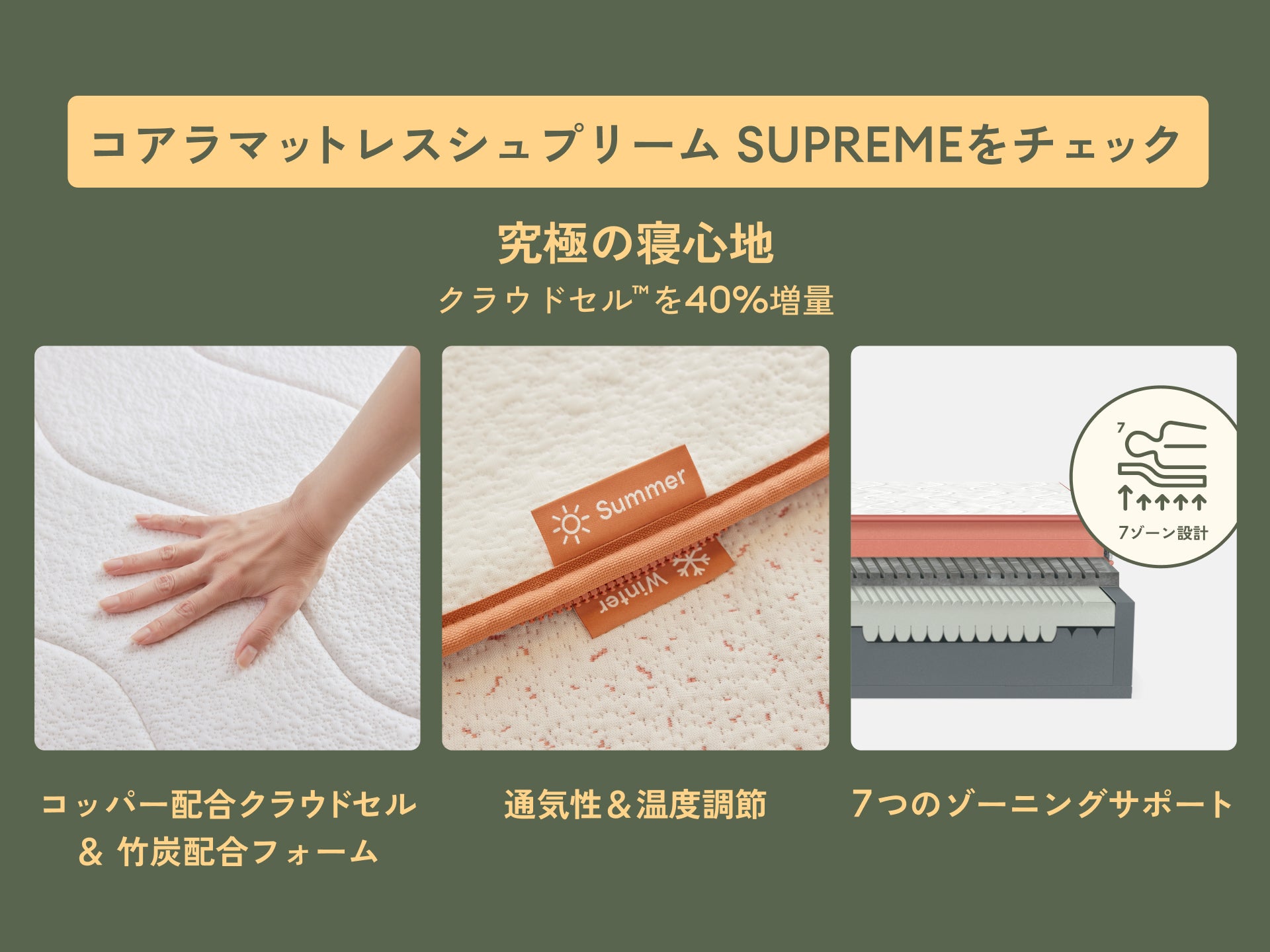 コアラマットレスシュプリーム SUPREME｜ワンランク上の寝心地