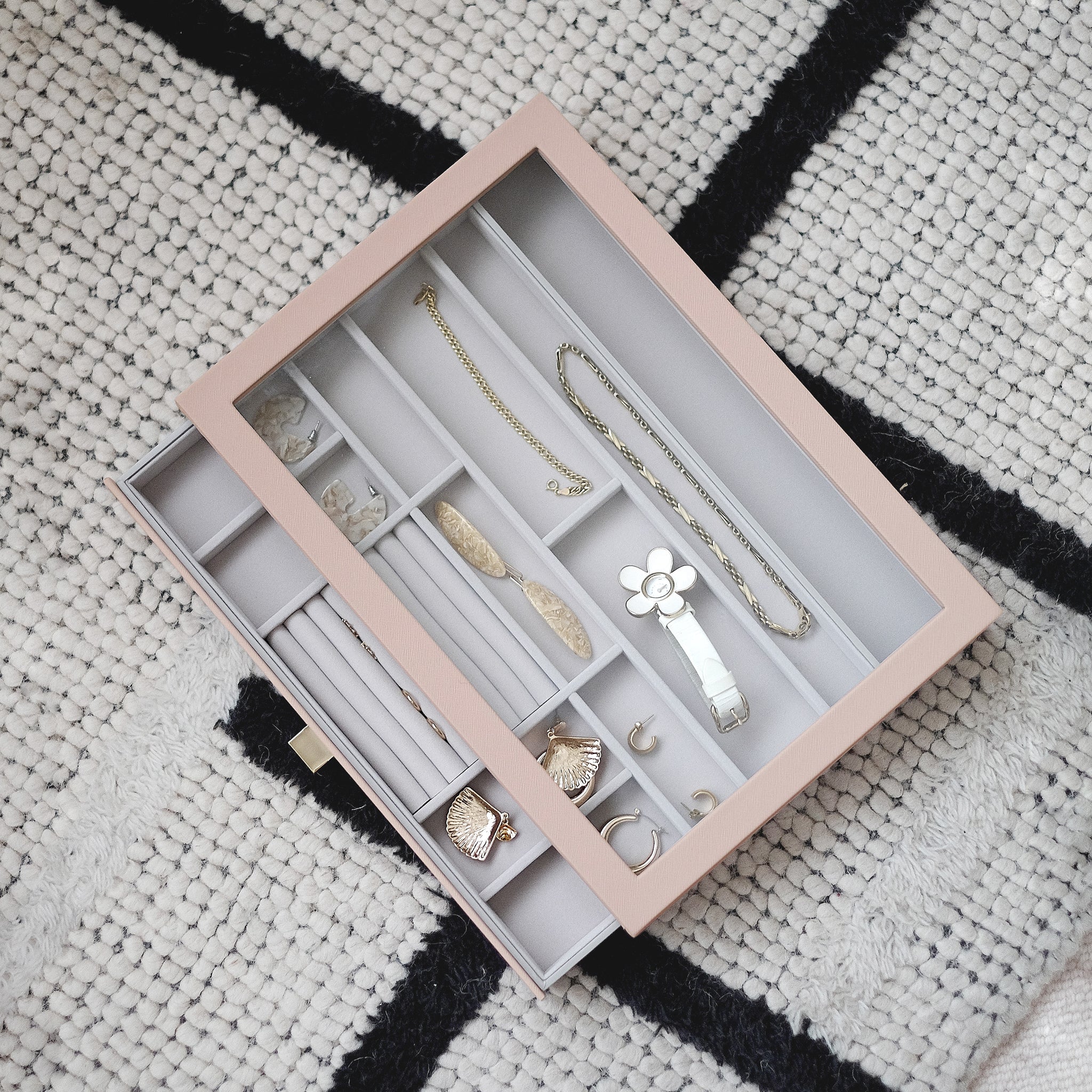 スーパーサイズ ドロワー ジュエリーケース LID ブラッシュピンク