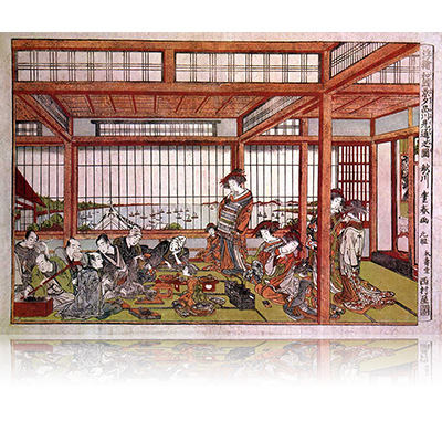 浮絵和国景夕品川見通シ之図 豊春 jpstoyokuni52