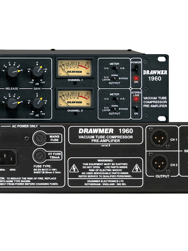 Drawmer 1960 2U-Dual Vacuum Tube Compressor/Mic Pre-Amp – Jubal Store