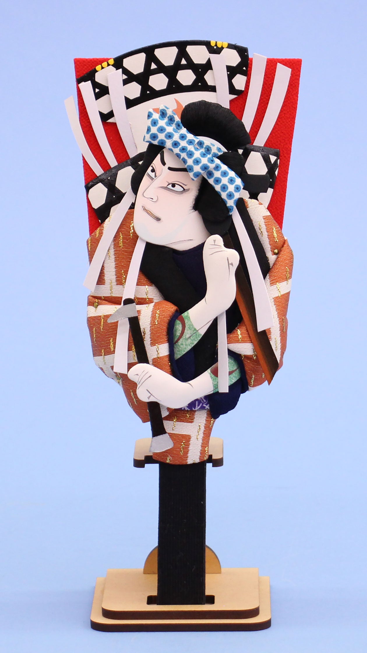 歌舞伎羽子板 8号め組 スタンド付き – 寿鳳人形の東芸