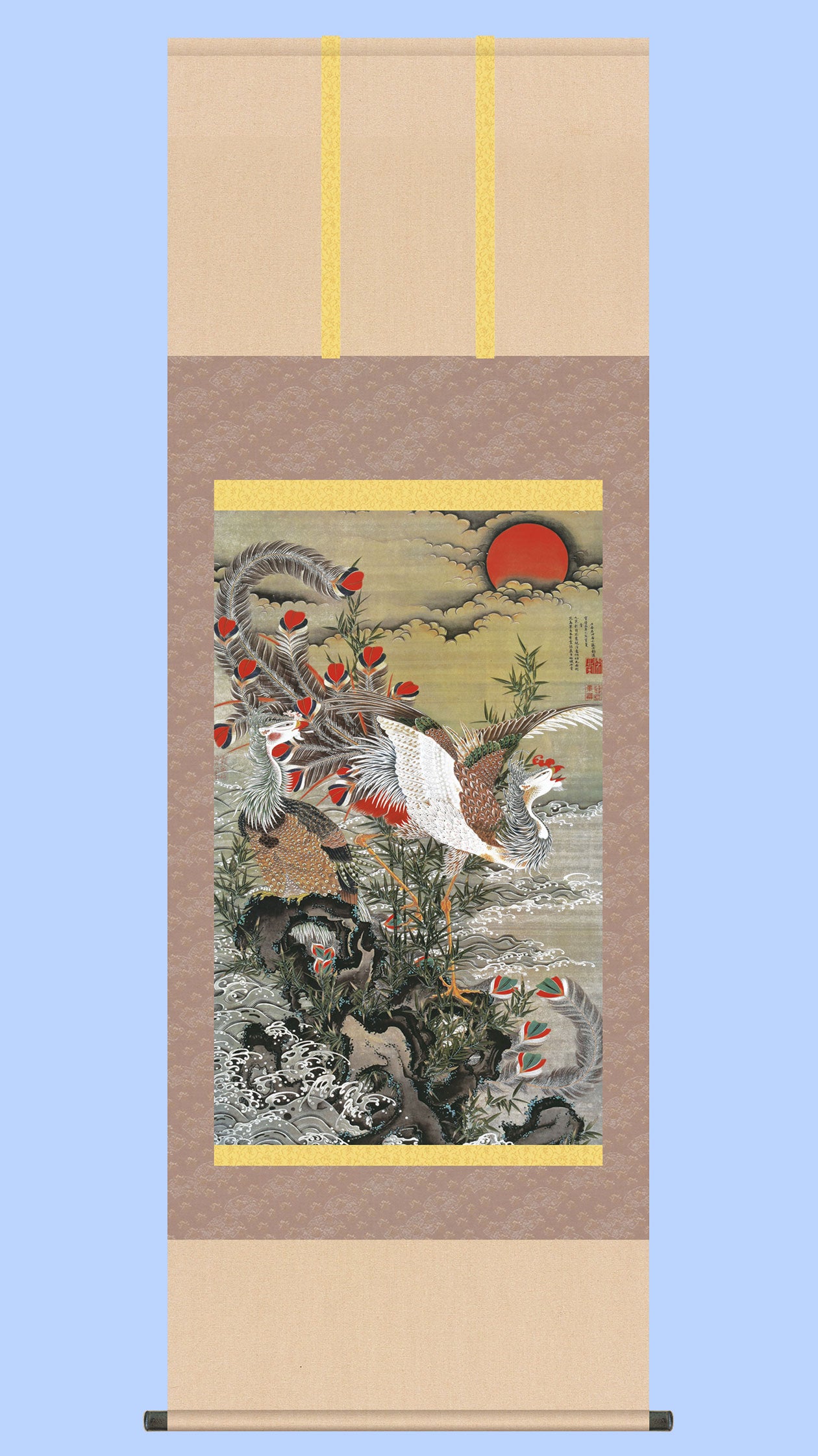 塚瀬剛 作 木版画「たわむれ」船とトビウオ 3/30 塚瀬剛 作 木版画