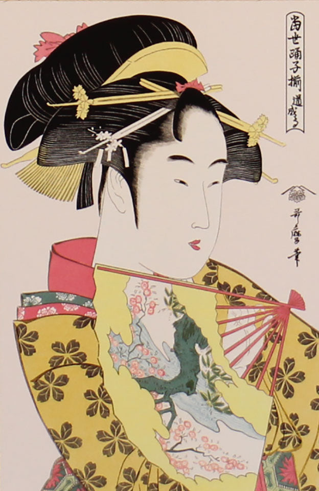 浮世絵掛け軸 喜多川歌麿 道成寺 複製画 スタンド付き – 寿鳳人形の東芸