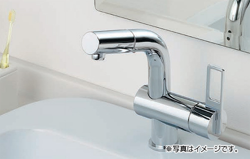 184-013｜カクダイ洗面用蛇口 CORDIA[台][シングルレバー混合水栓]