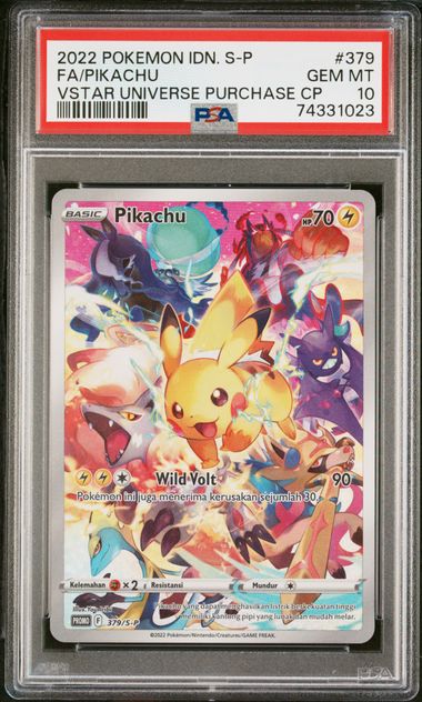 PSA 10] Pokemon Card “Pikachu” 379/S-P Indonesian Version – K-TCG