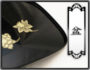 輪島塗 弁当箱 (2段) -蕪の蒔絵仕上げ- [内面朱色/外面黒タメ色] 角形