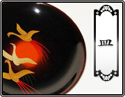 輪島塗 屠蘇器セット -松喰鶴の蒔絵仕上げ- [朱色] 梨地｜輪島市の