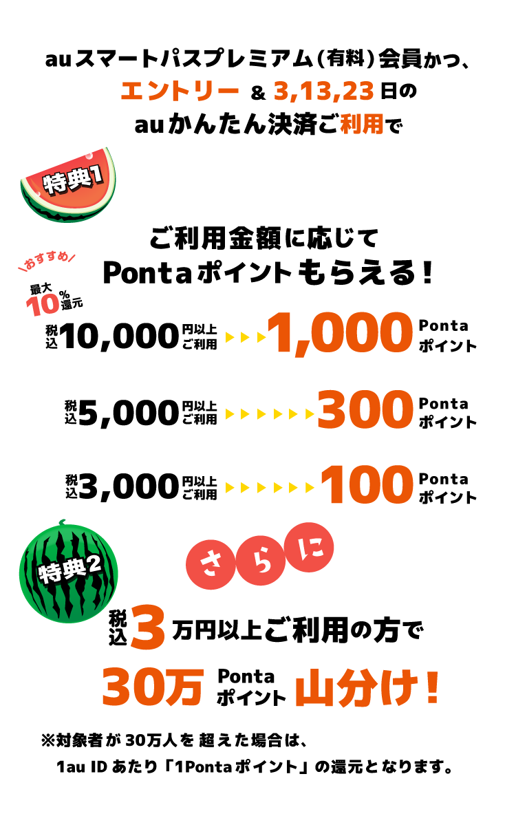 公式】三太郎の日×auかんたん決済キャンペーン（23年8月）