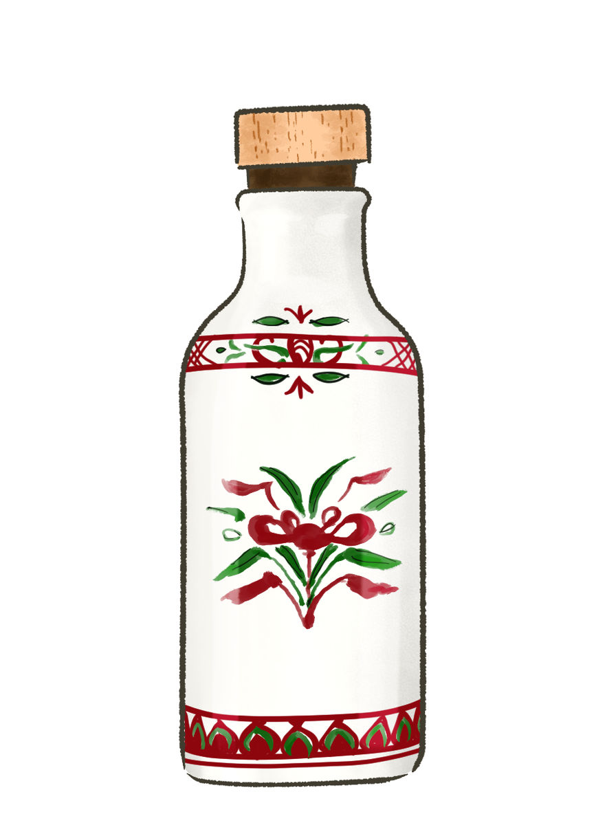 赤絵ボトル | オジカインダストリー
