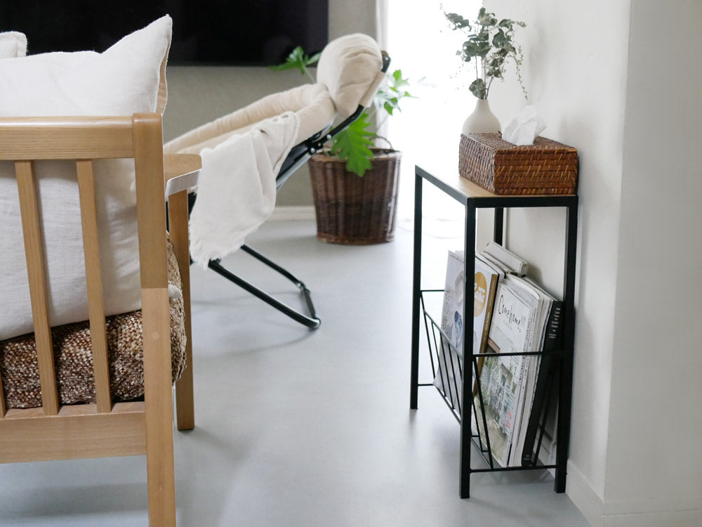 POSH LIVING/ポッシュリビング＞マガジンラック ブラック – カチモ