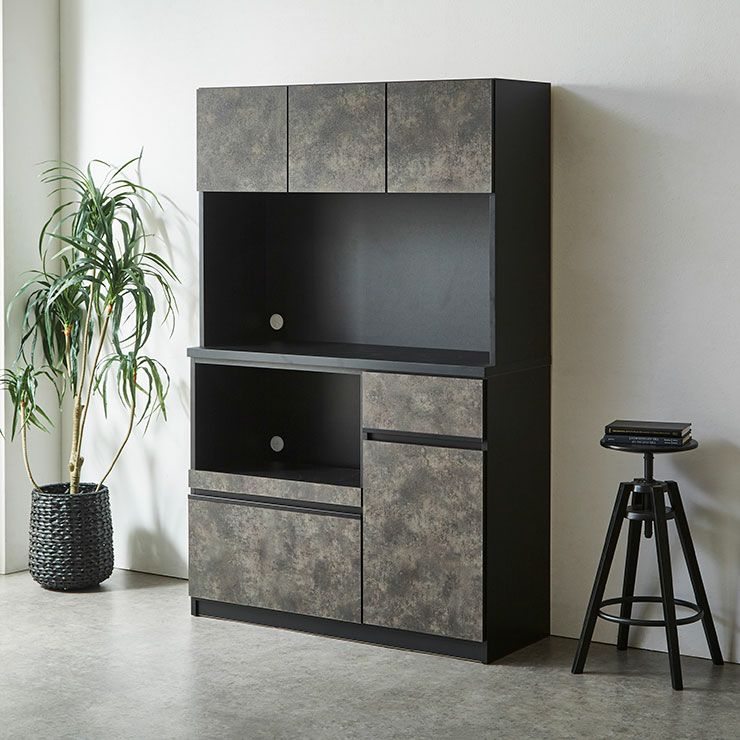 コストパフォーマンス当店No.1 おしゃれ食器棚 ナポリ 幅116.3cm ハイ