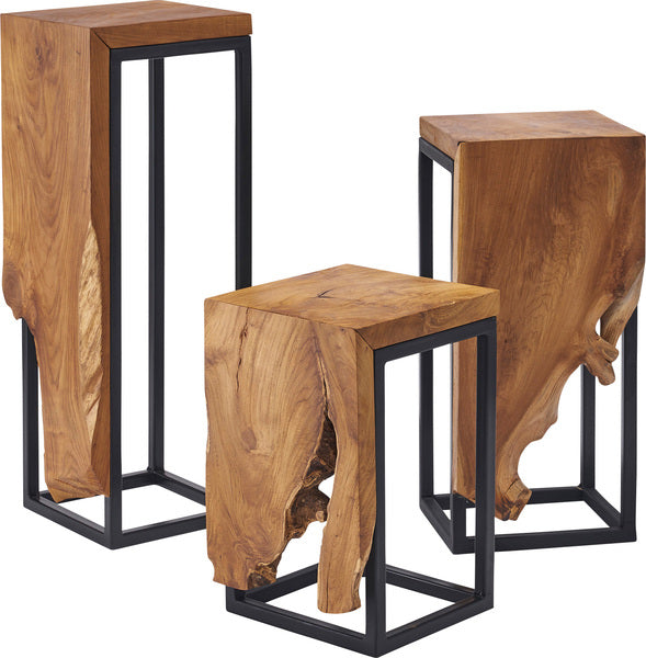 プランタースタンド スタンド 天然木 木製 スチール おしゃれ ブラウン