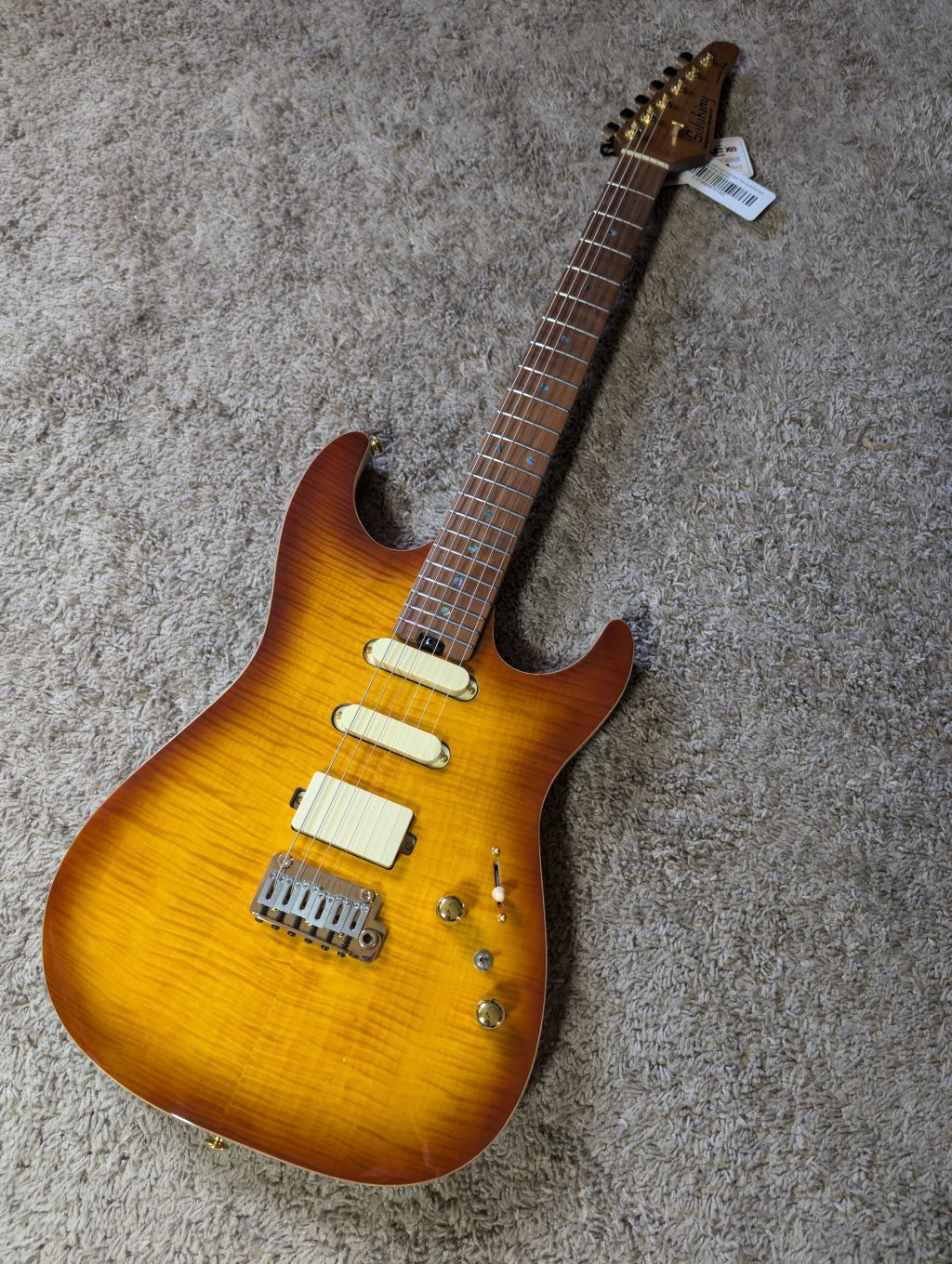 Electric Guitar Soloking MS-1 Custom 22 HSS Flat Top One Piece