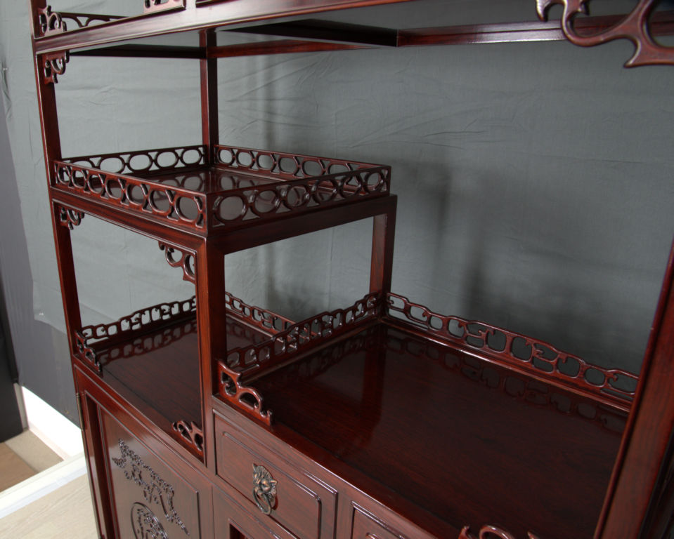 飾り棚: 明式飾り棚 花梨 No.8002 / 唐木家具OSAKA