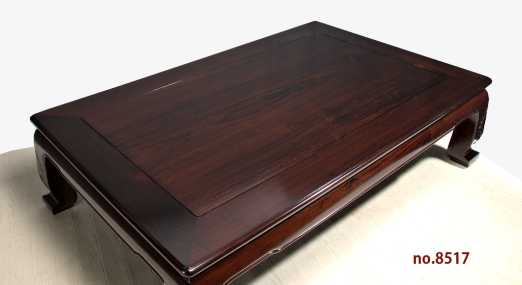 座敷机: 紫檀 若葉足無地 4.5尺机 no.8517 / 唐木家具OSAKA