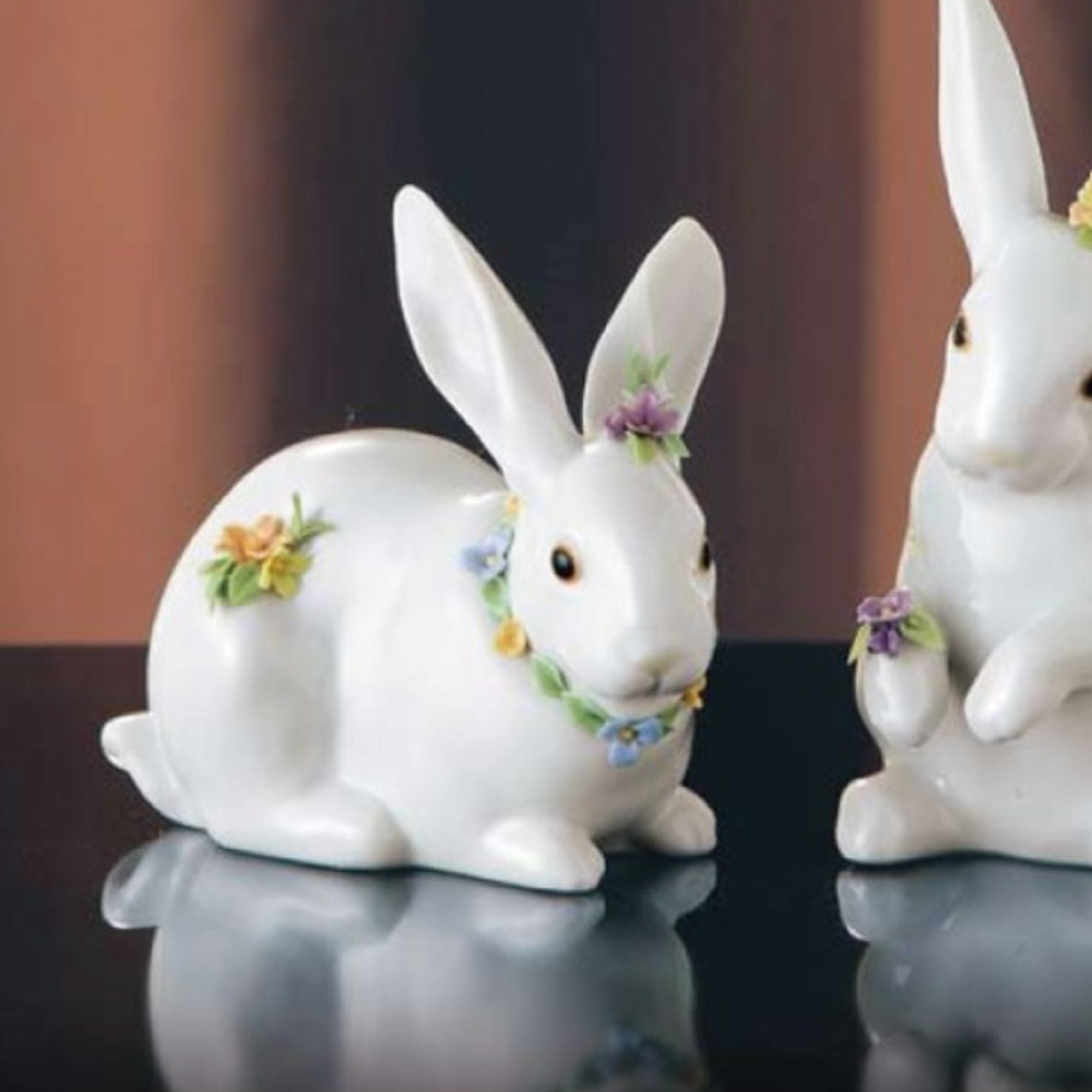 リヤドロ＞花飾りの白うさぎ② – KAWANO ONLINE SHOP