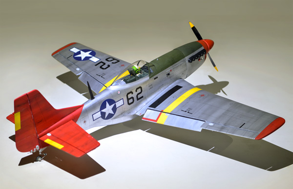 KK HOBBY 】P51 MUSTANG GP/EP V2 .46～.55 （電動リトラクトセット付