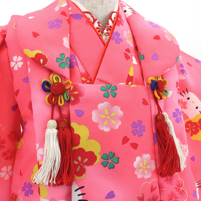 七五三レンタル｜三歳｜ピンク キティちゃん｜7333-00004｜着物