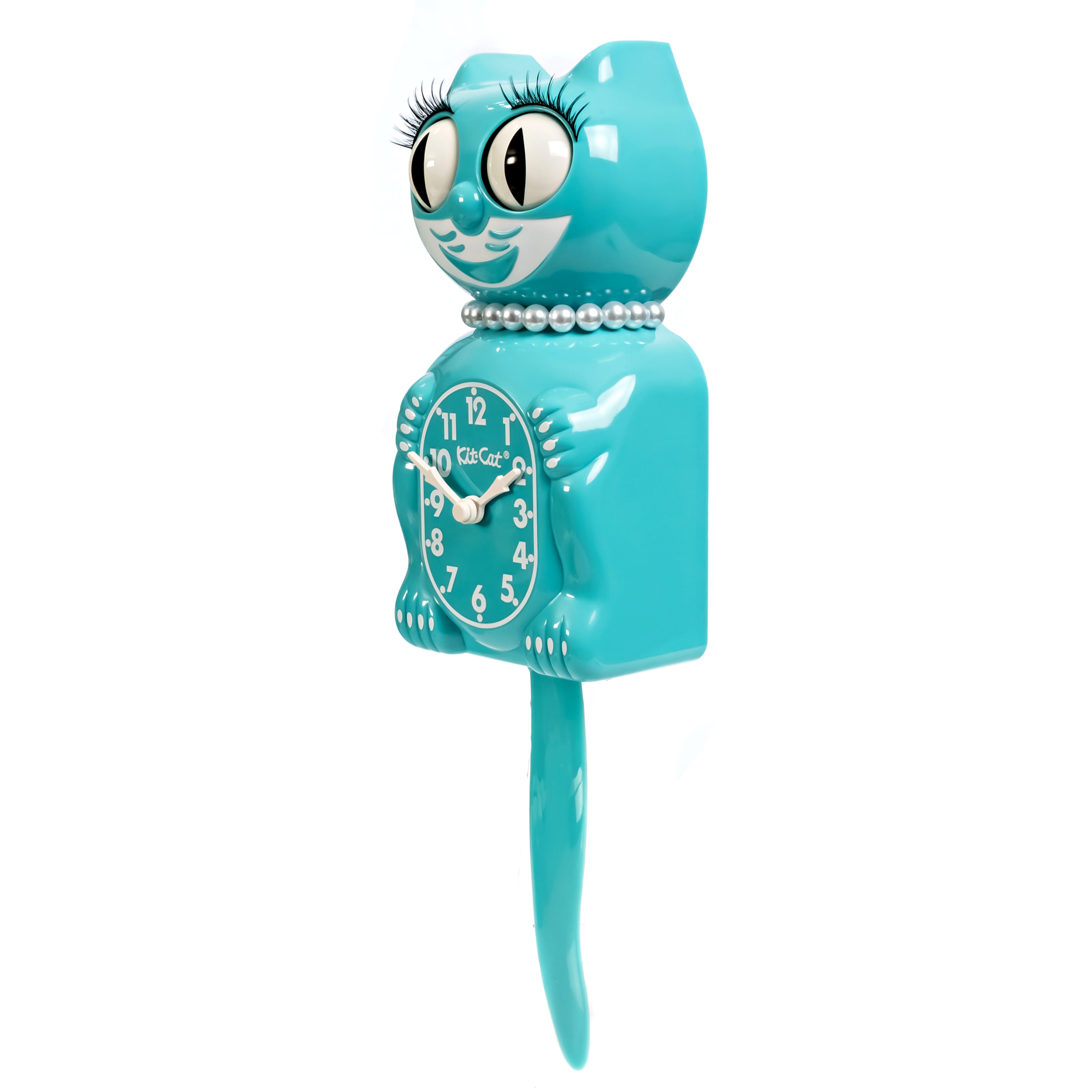 Vibrant Blue Turquoise Lady Kit-Cat | Elegant 15.5