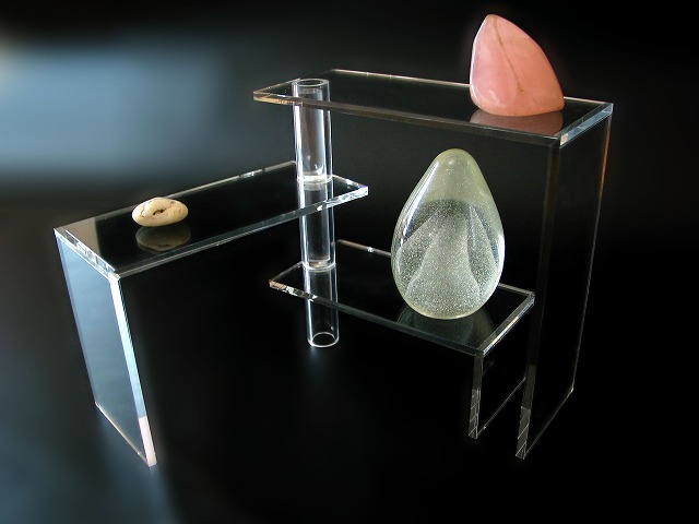 回転式3段ディスプレイ用陳列台 角型-サイン＆ディスプレイ通販コモネット