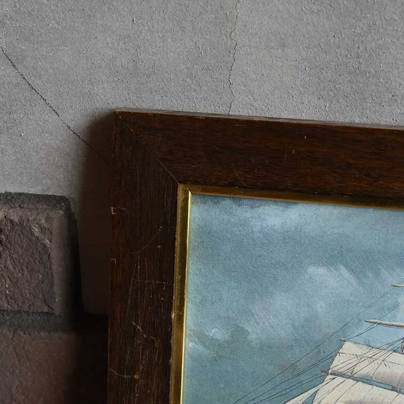 帆船 絵画 ※額付き / SC-05 – 神戸アンティークウェアハウス