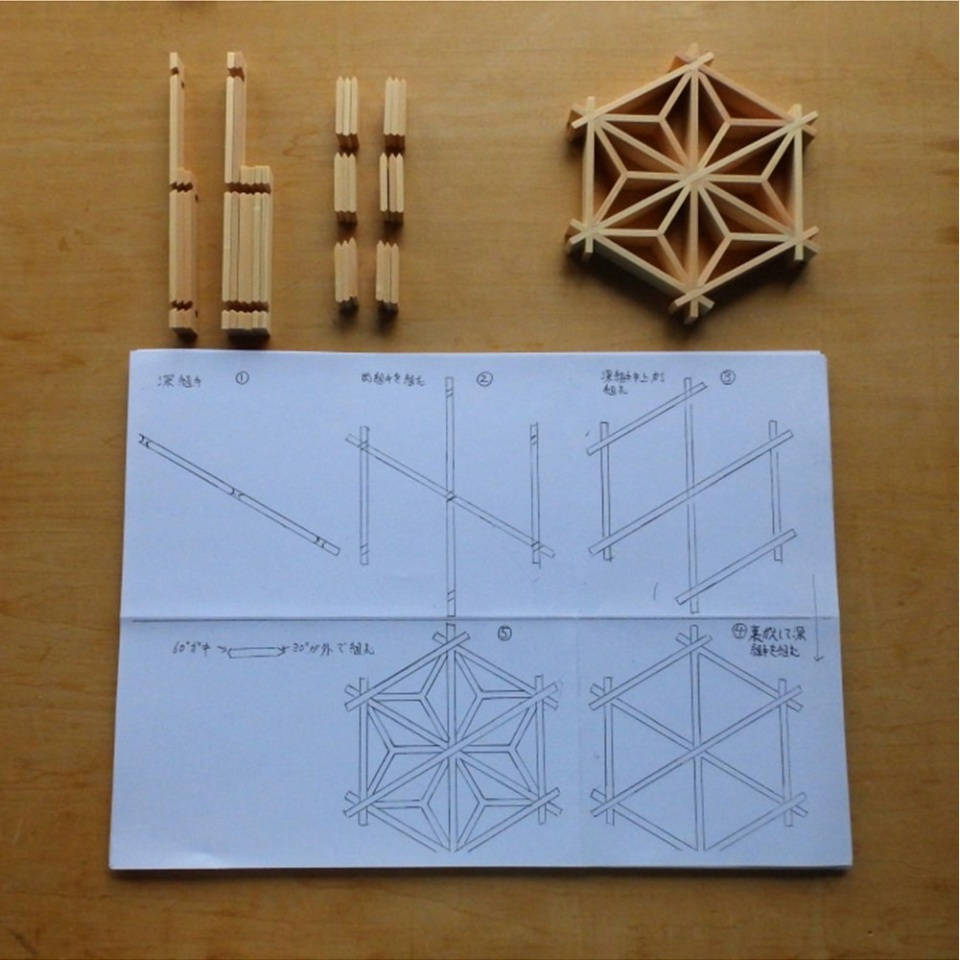 こころ粋 / 組子細工キット -麻の葉-