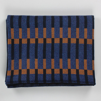エレノア プリチャード Dovetail ブランケット インディゴxブラウン