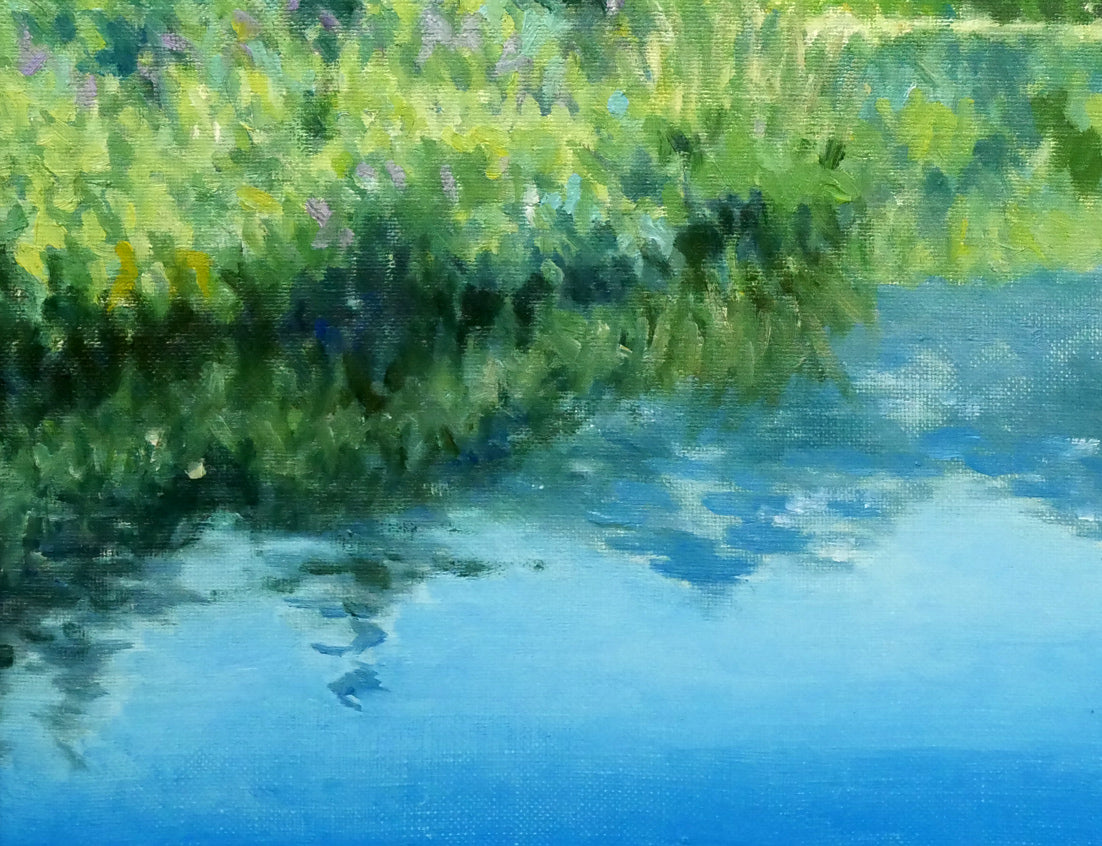 伊藤晴二「知床五湖と知床連峰」油絵・変形20号 絵画買取・販売の小竹美術