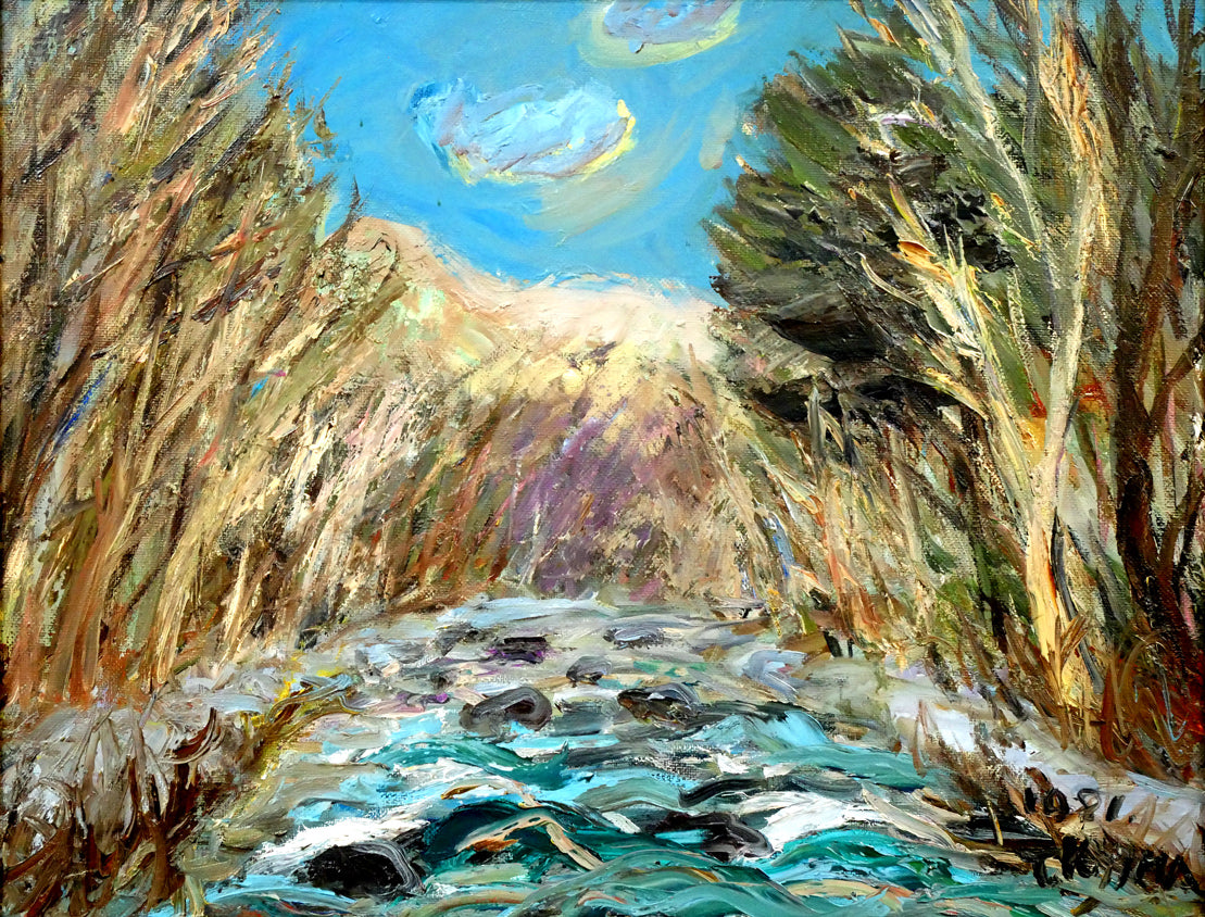 荒木市三「花」油彩画 （サムホール） 荒木市三「花」油彩画