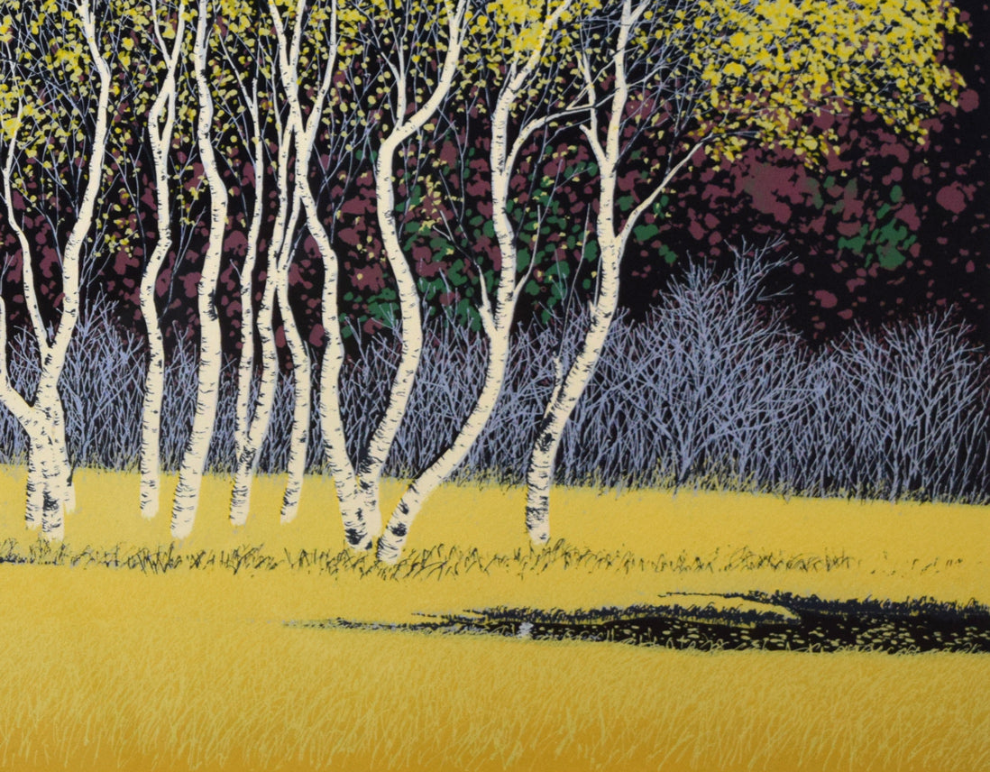 小暮真望「拠水林の四季（秋）」シルクスクリーン版画 絵画買取・販売