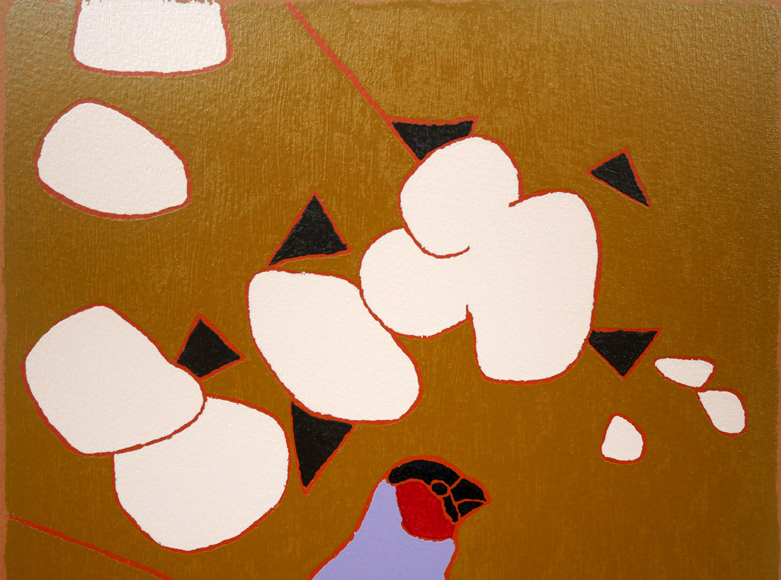 熊谷守一「花と小鳥」シルクスクリーン版画 絵画買取・販売の小竹美術