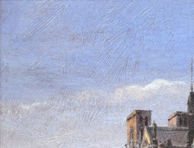 久保博孝「ノートルダム寺院（パリ）」油絵・F4号 絵画買取・販売の