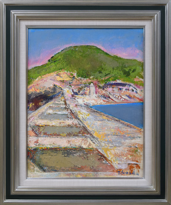 砂田友治「富士山」油絵・F4号 絵画買取・販売の小竹美術