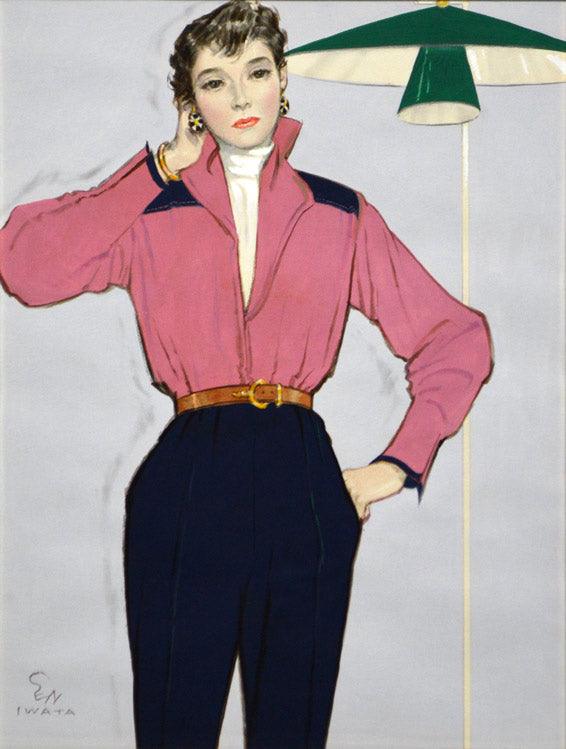 岩田専太郎 絵画 美人画 女性画 水彩画 アート 岩田専太郎「婦人