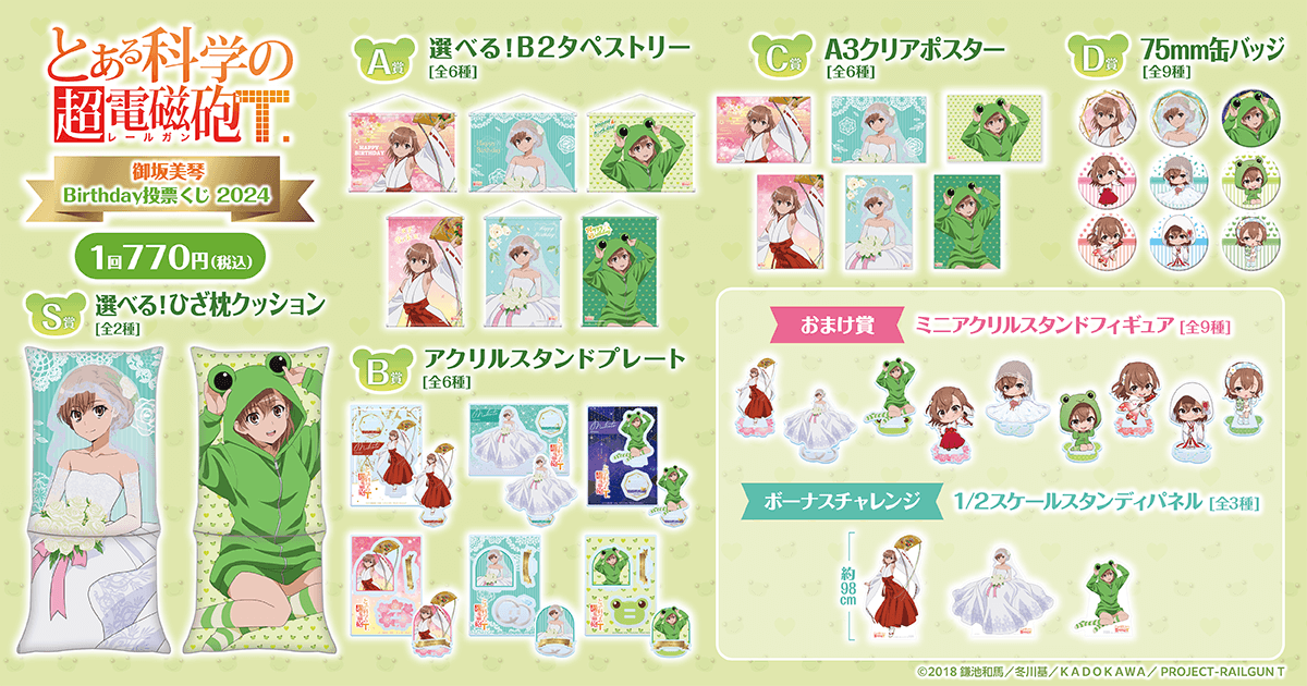 とある科学の超電磁砲T」御坂美琴 Birthday 投票くじ 2024 | くじ引き堂