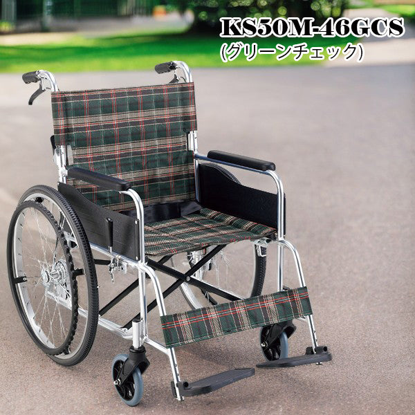 車いす 自走式車椅子 座面幅46cm 前座高43cm ノーパンクタイヤ