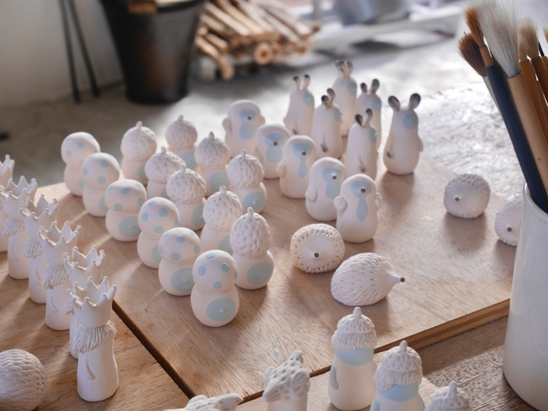 眺めているだけで優しい気持ちになれるうえのえみさんのちび人形