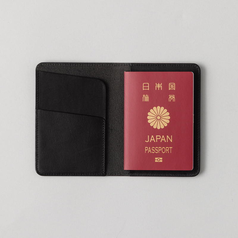 レザーパスポートケース Passport cover 黒 – kuros.style