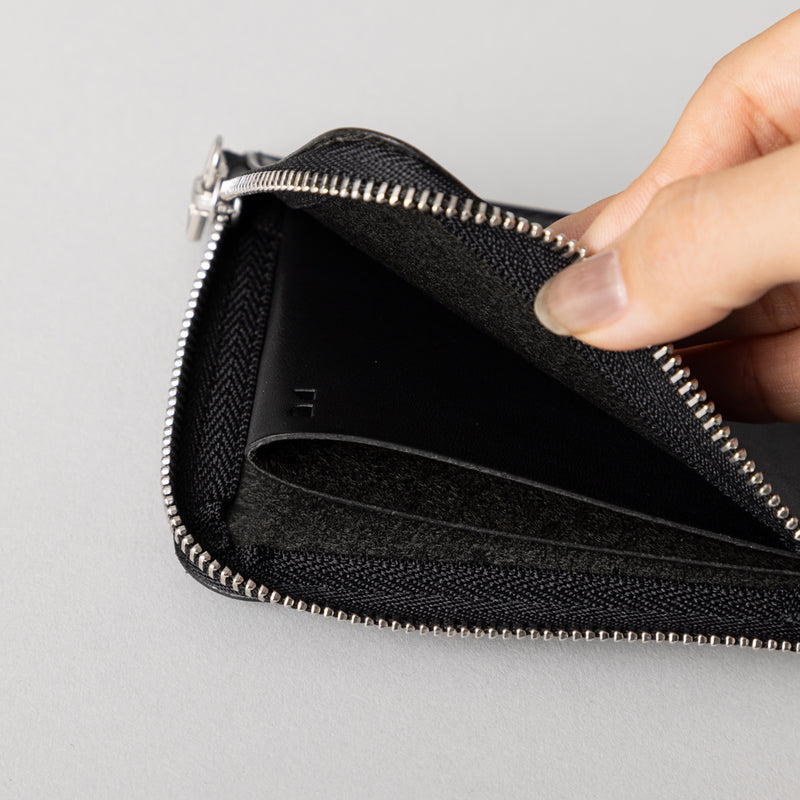 レザーラウンドジップ財布 Zip wallet S 黒 – kuros.style
