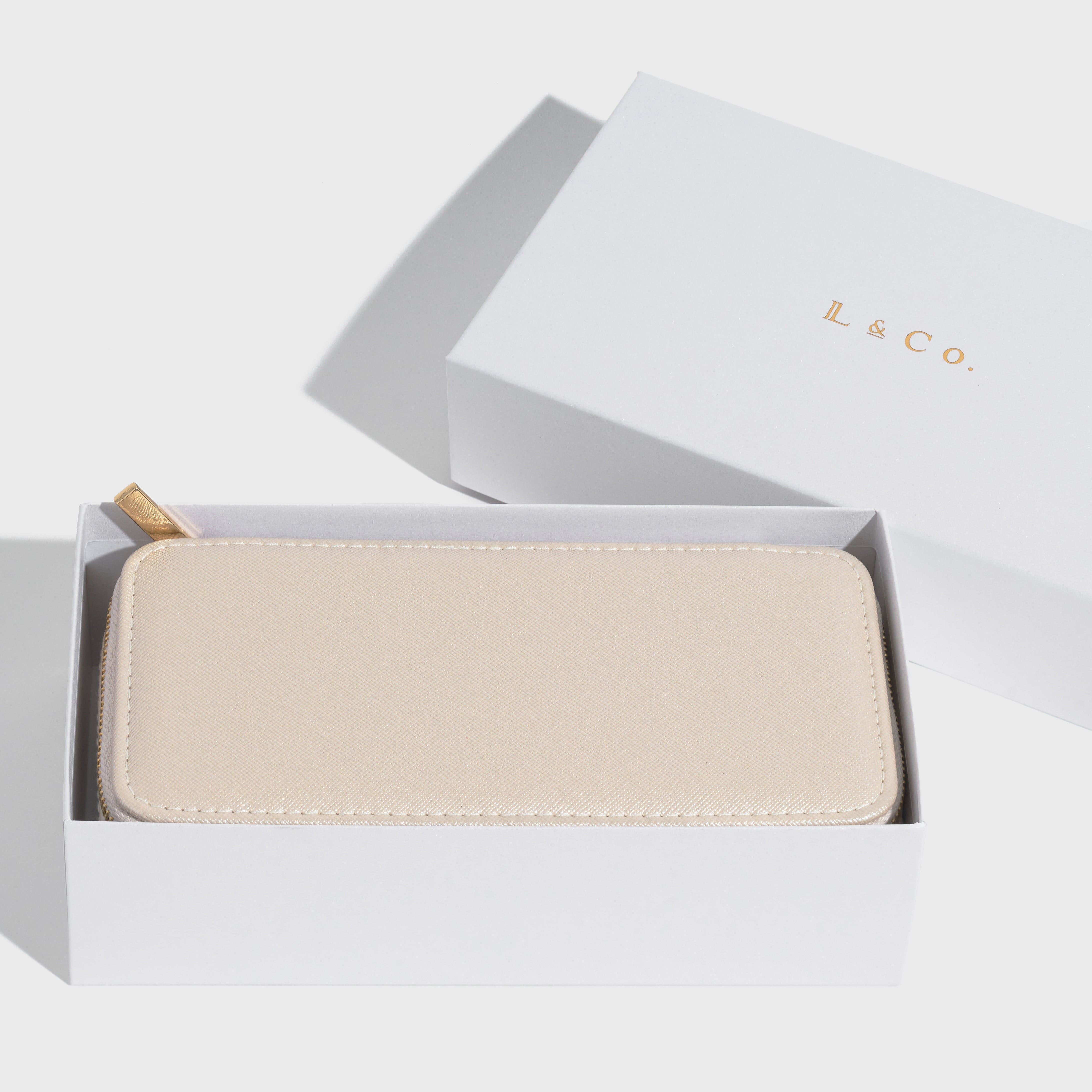ジュエリーボックス】パールホワイト×ゴールド（大）｜96-4966 – L&Co.