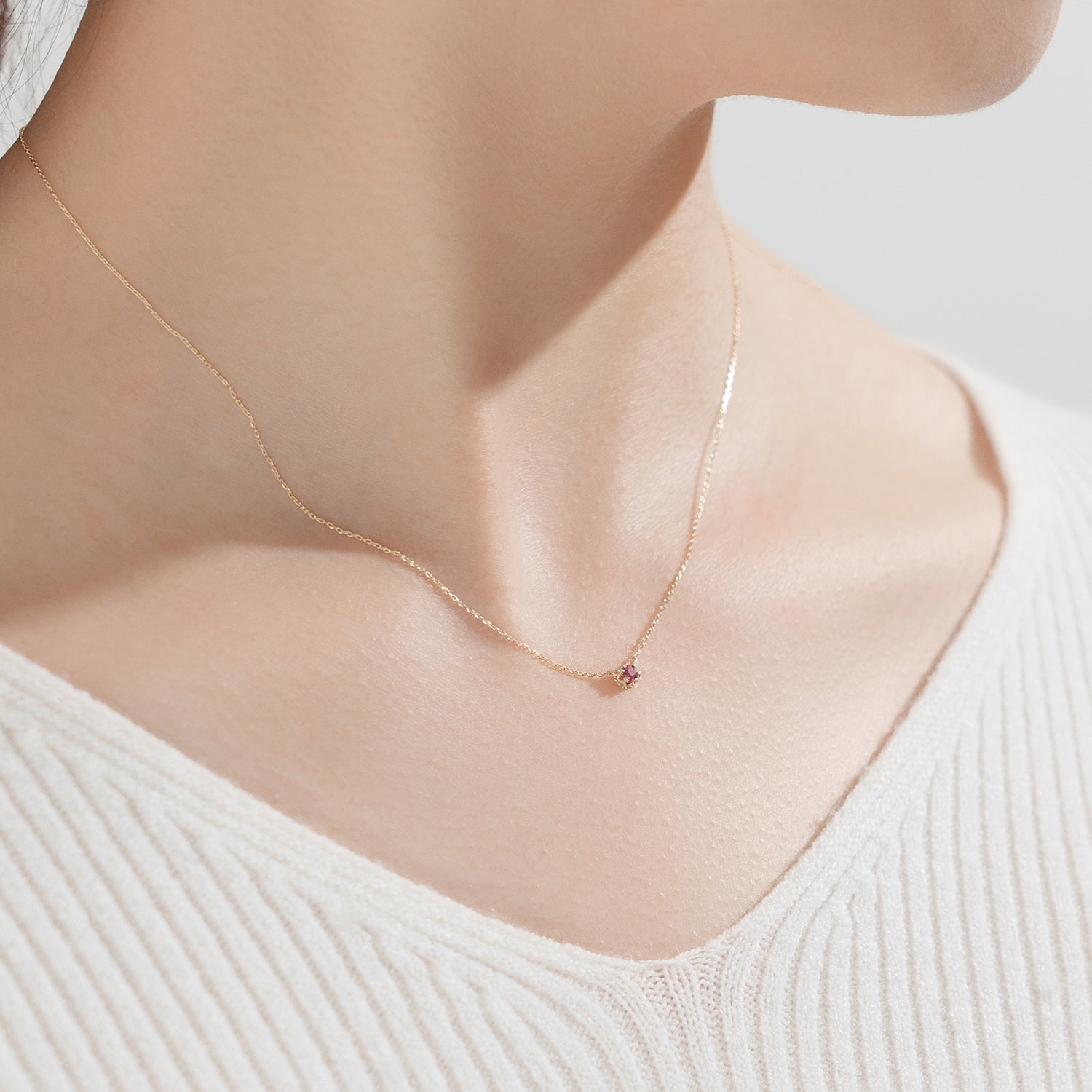 L&Co.(エルアンドコー)】ネックレス｜K10 ピンクスピネル ネックレス