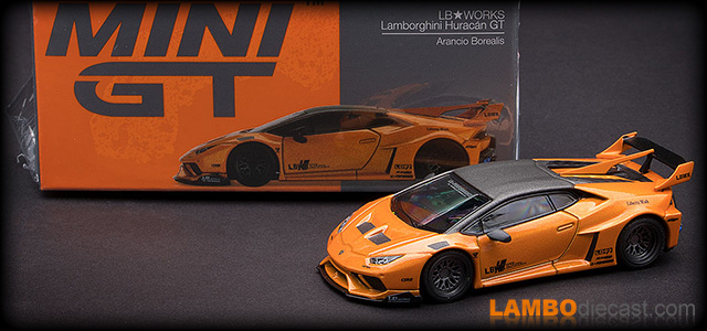 The 1/64 Lamborghini Huracan LB-Works Silhouette from Mini GT TSM
