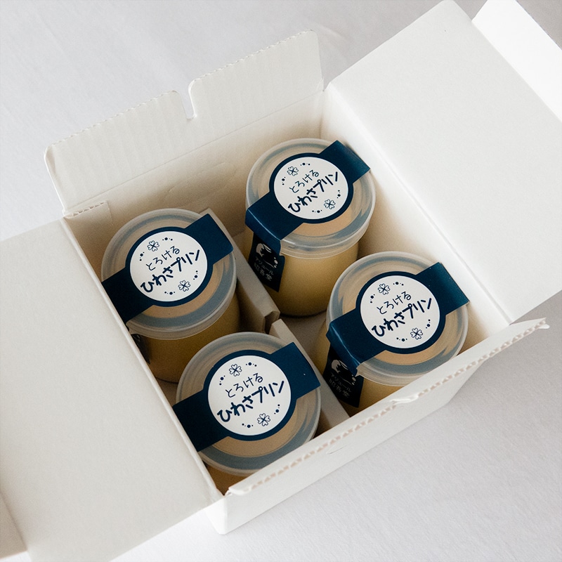 とろける！ひわさプリン4個入り | Lacycle mall（ラシクルモール）